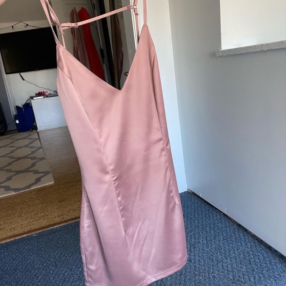 BRAND NEW NEVER WORN LEIA SATIN MINI DRESS
